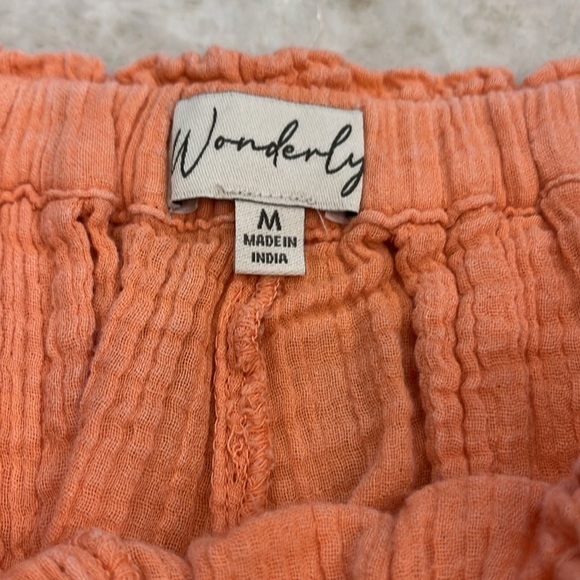 Wonderly | Cotton Gauze Joggers | Peach | Women’s Size Medium - Picture 10 of 14